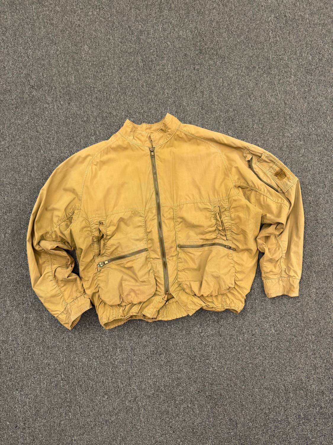 M)Japanese vintage 셔링 베이지 자켓 상품이미지2