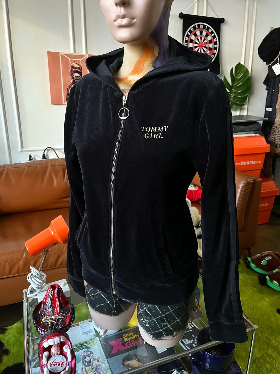 00s Tommy Girl Japan Velour Hood Zip-up 상품이미지2