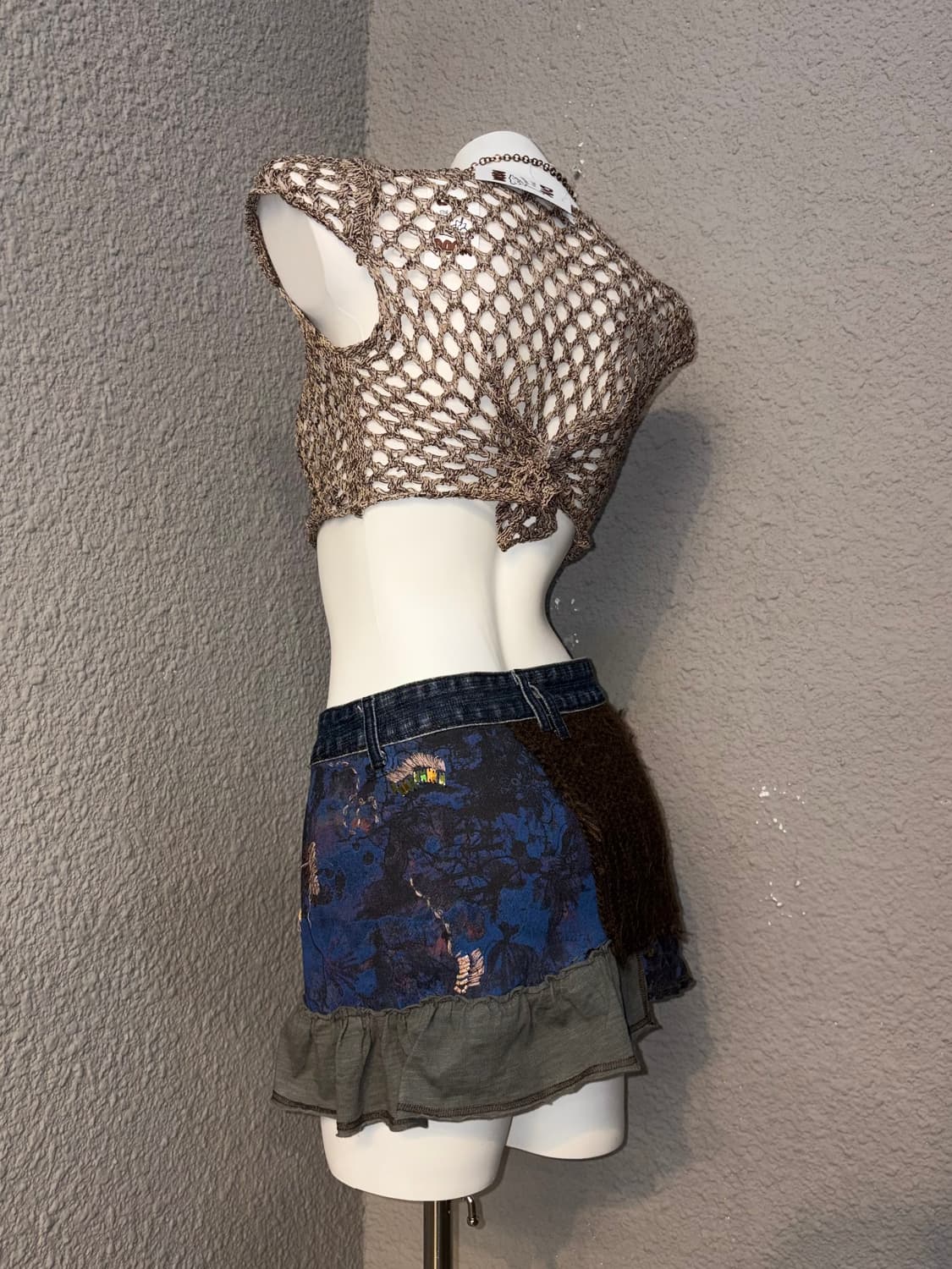 자수 데님 스커트 상품이미지4