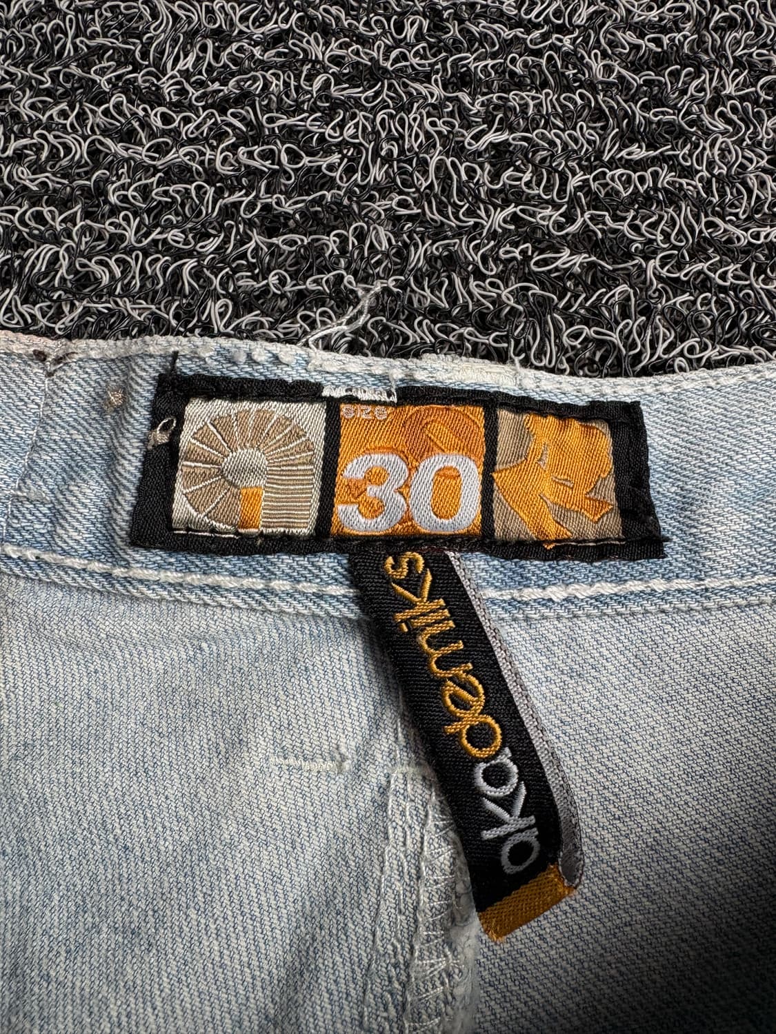 Akademics 빈티지 자수 빅로고 와이드 데님 펜츠 2693 상품이미지4