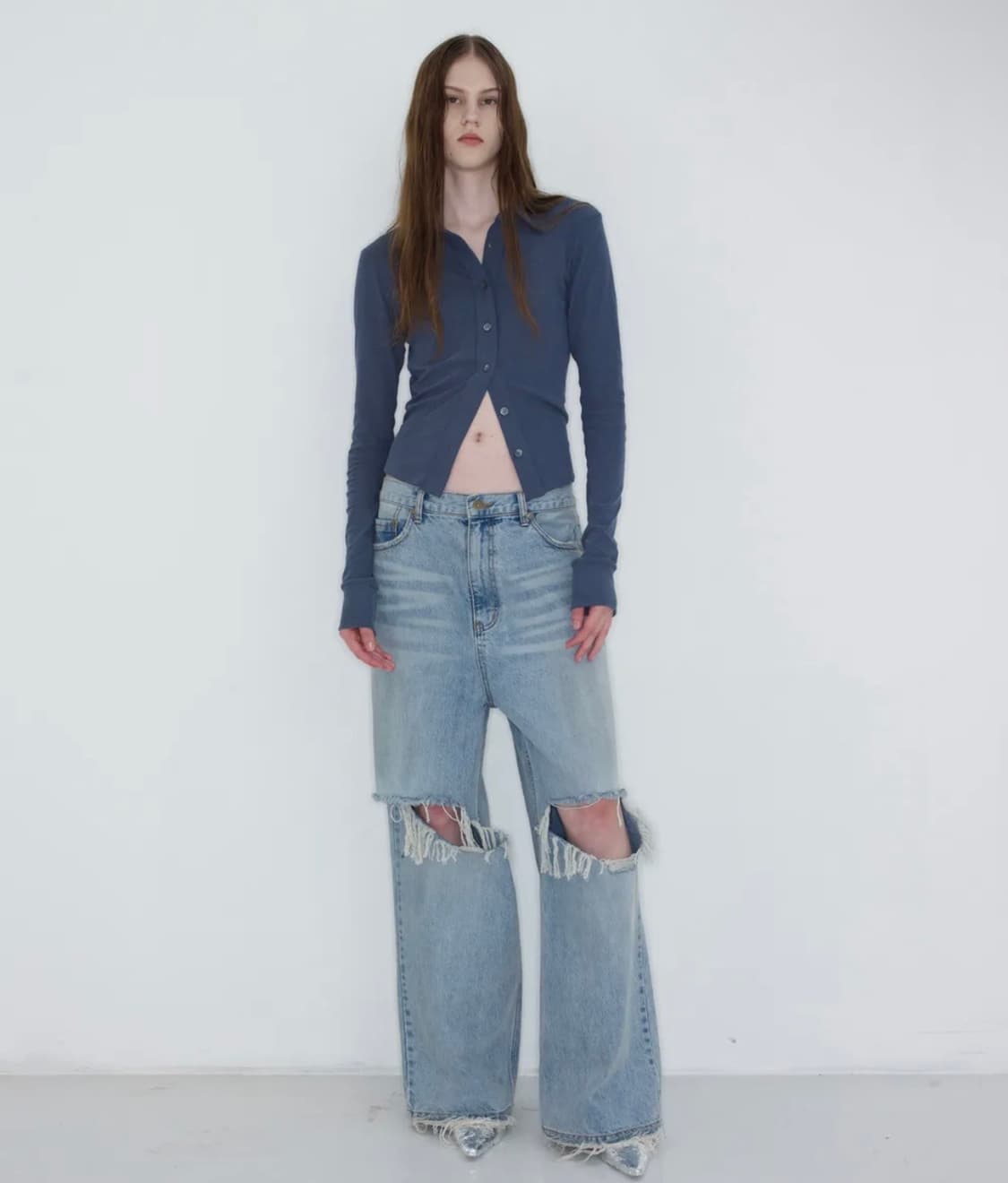 새상품) SEO DESTROYED DENIM PANTS 상품이미지1