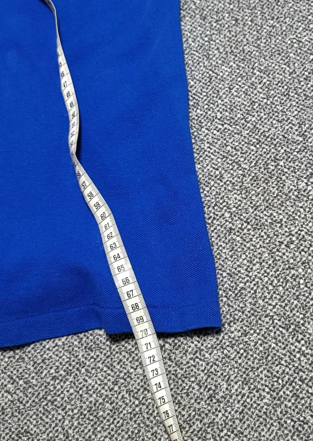 폴로 랄프로렌 블루 반팔 버튼  라운드 티셔츠   M  95 정사이즈 상품이미지4