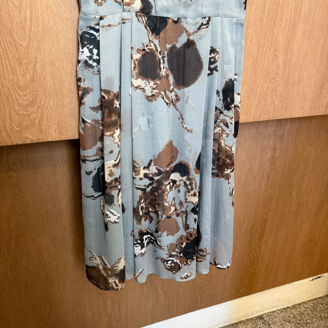 아돌포 도밍게스 슬리브리스 미디 원피스 플로럴 패턴 디테일 블루 상품이미지4