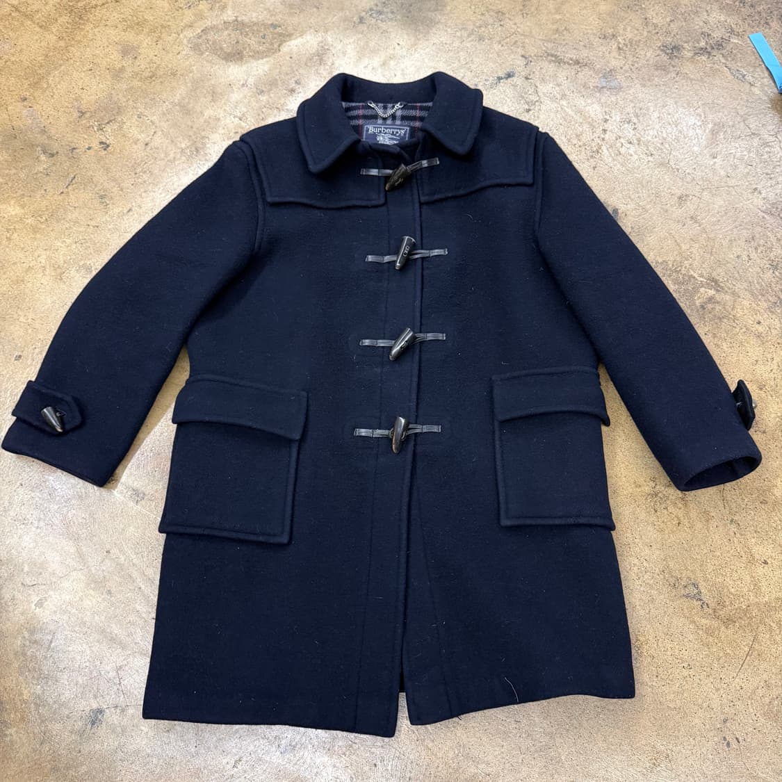 버버리 네이비 떡볶이 코트  상품이미지3