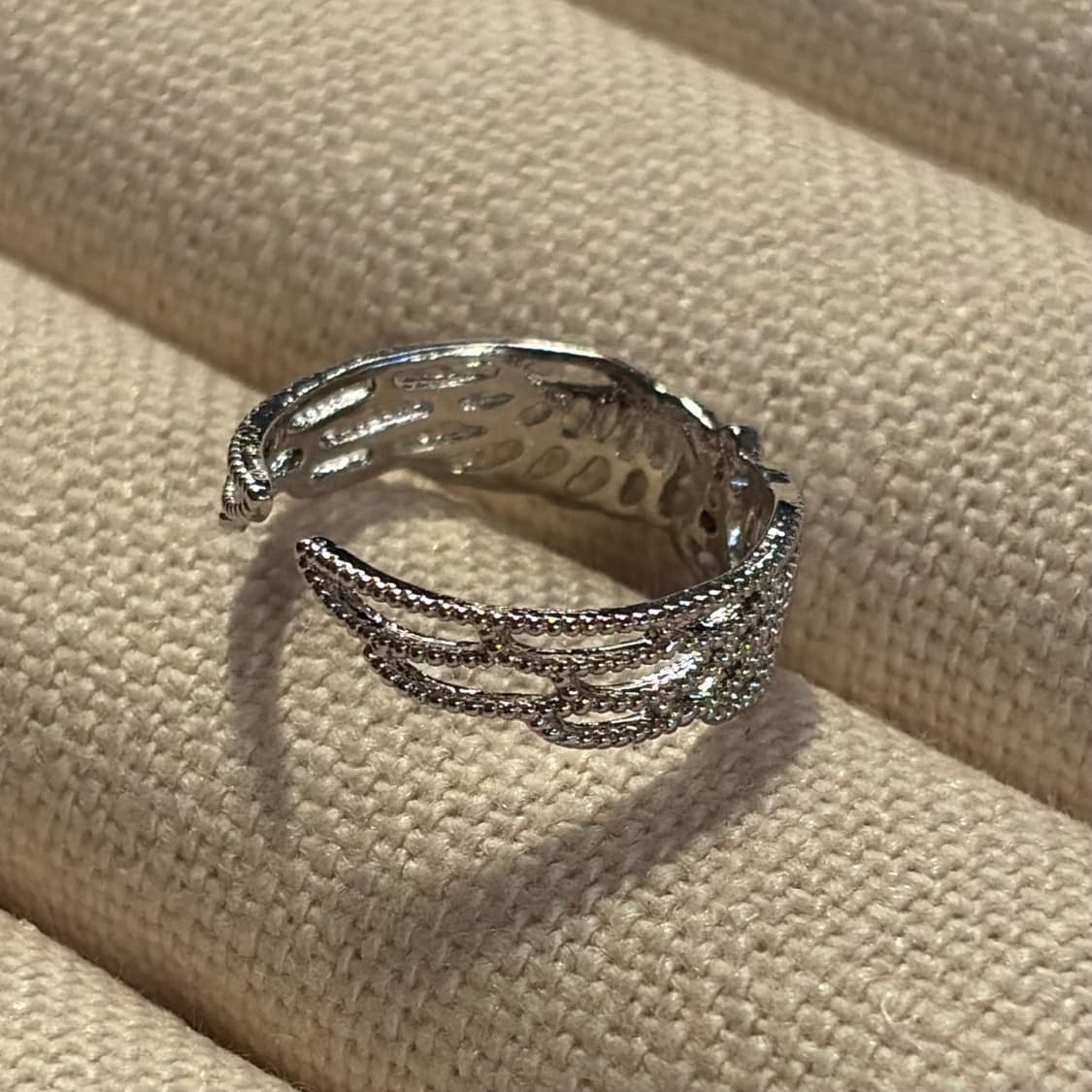 새상품 여성 신주 날개 레이스 오픈링 반지  상품이미지4