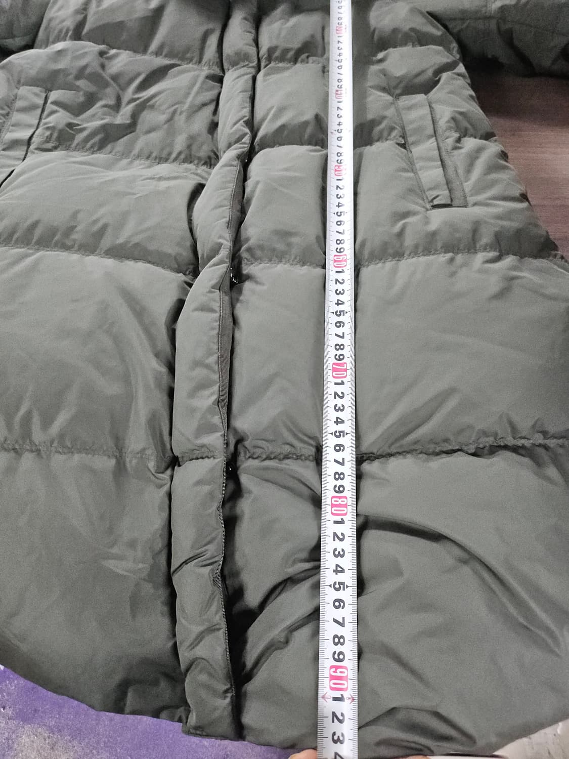 빈폴  카키 퍼 후드 롱 구스 다운 점퍼  95 상품이미지10