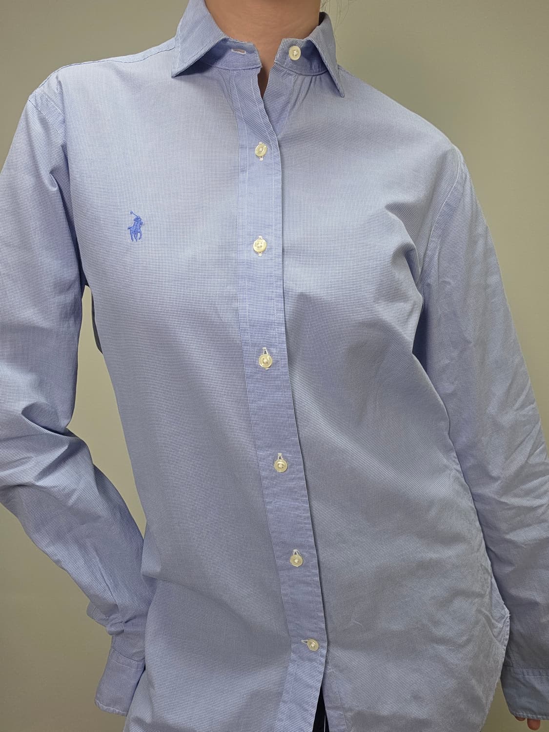 Polo Ralph Lauren / 블루 잔체크 드레스셔츠 상품이미지6