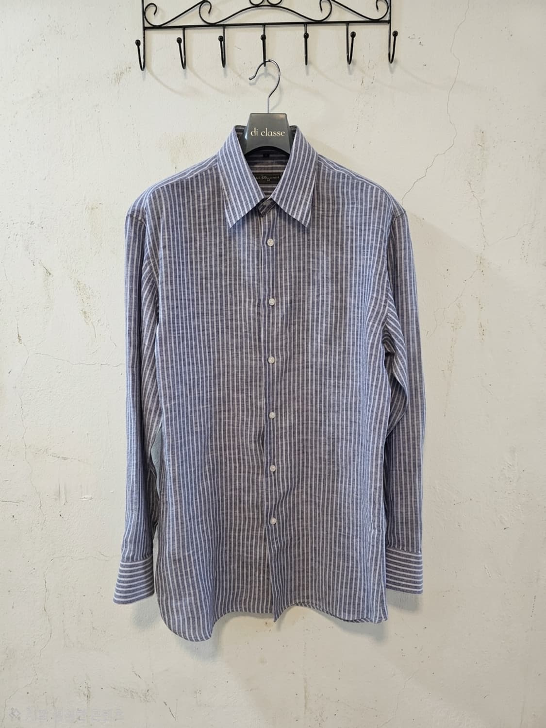 살바토레 페라가모 스트라이프 리넨 셔츠 M 상품이미지1