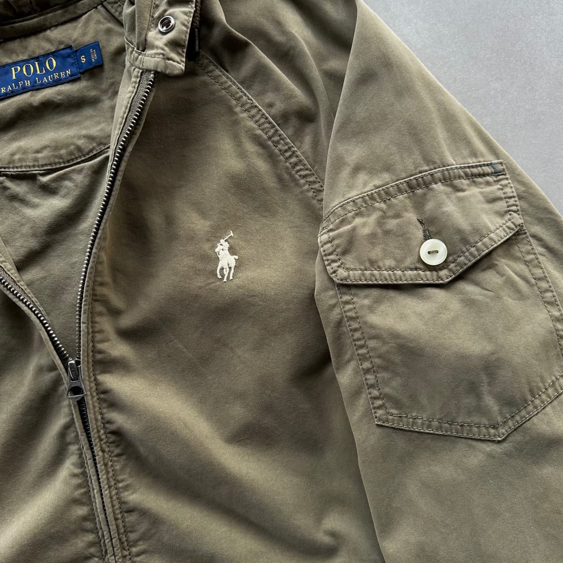 [S]폴로 랄프로렌 카키 코튼 후드 자켓 상품이미지7