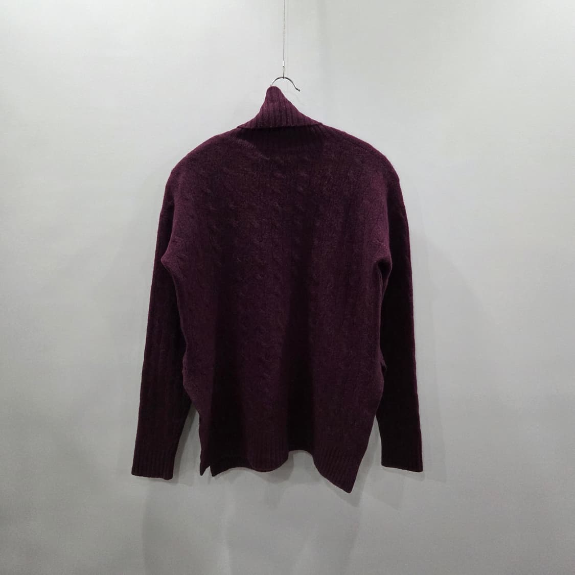 폴로랄프로렌 우먼 캐시미어 블랜드 터틀넥 케이블 니트 S 상품이미지4