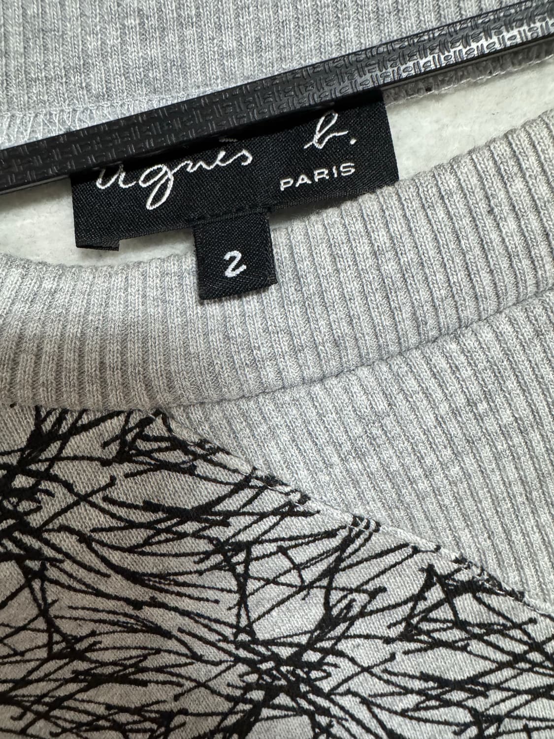 아녜스베 낙서 두들 아티스틱 프린트 기모 맨투맨 스웻셔츠 상품이미지2