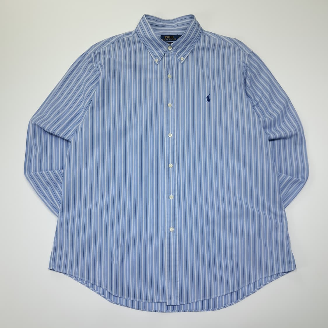 CL768 XL 폴로 코튼 스트라이프 블루 셔츠 남방 상품이미지1