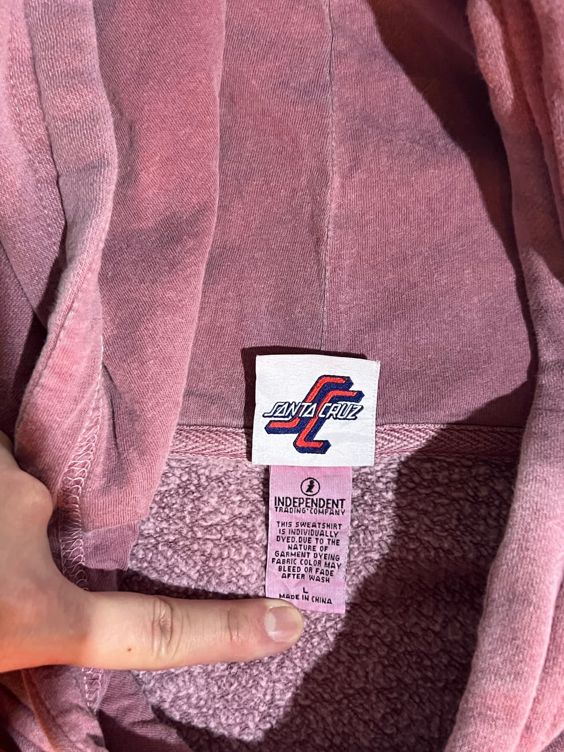 90s-00s santa cruz faded hoodie 상품이미지3