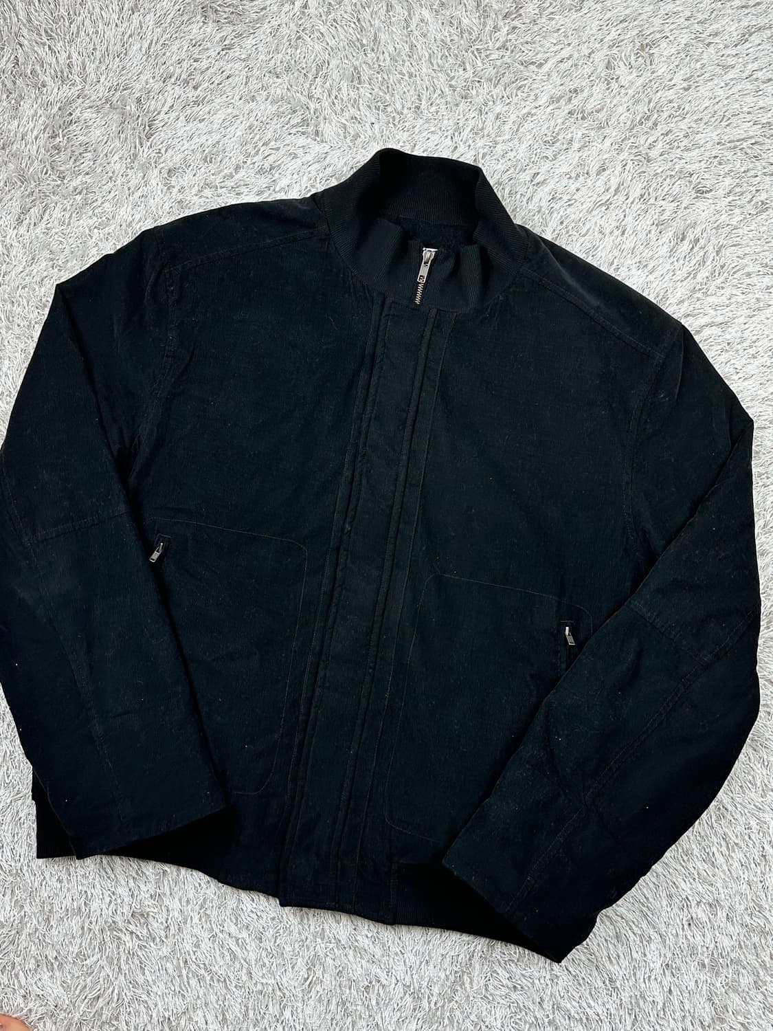 [4] 정품 해칭룸 코듀로이 탱커 자켓 블랙 상품이미지1