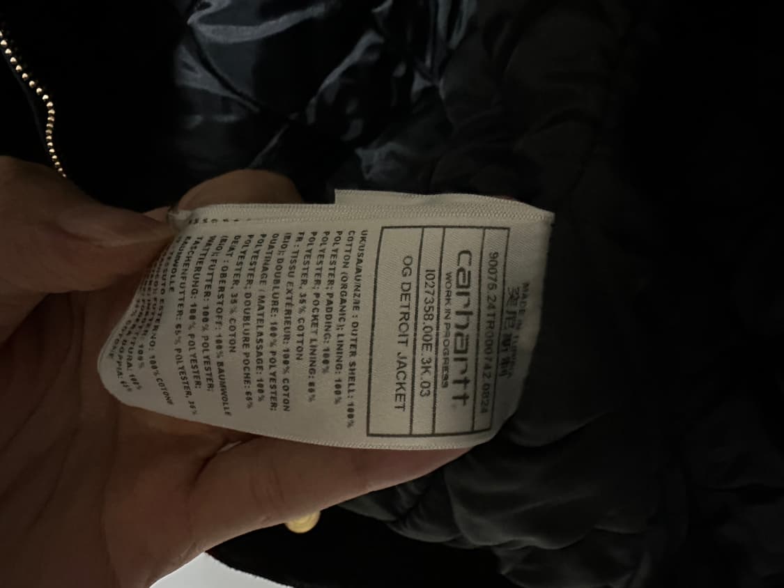 칼하트wip 디트로이트 자켓 og 블랙 L 상품이미지5