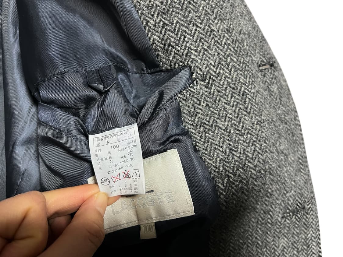 라코스테 헤링본 울 자켓 남성 100 상품이미지2