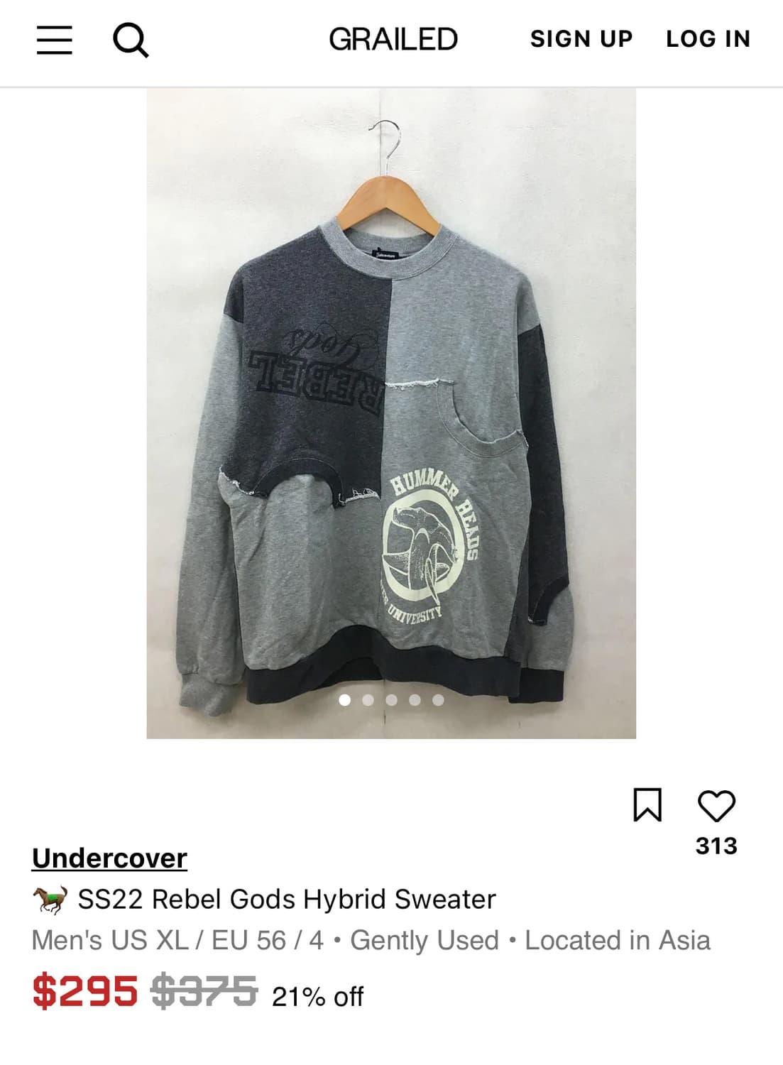 언더커버 페이퍼돌 rabel gods 아카이브 도킹 스웻셔츠 맨투맨 상품이미지1