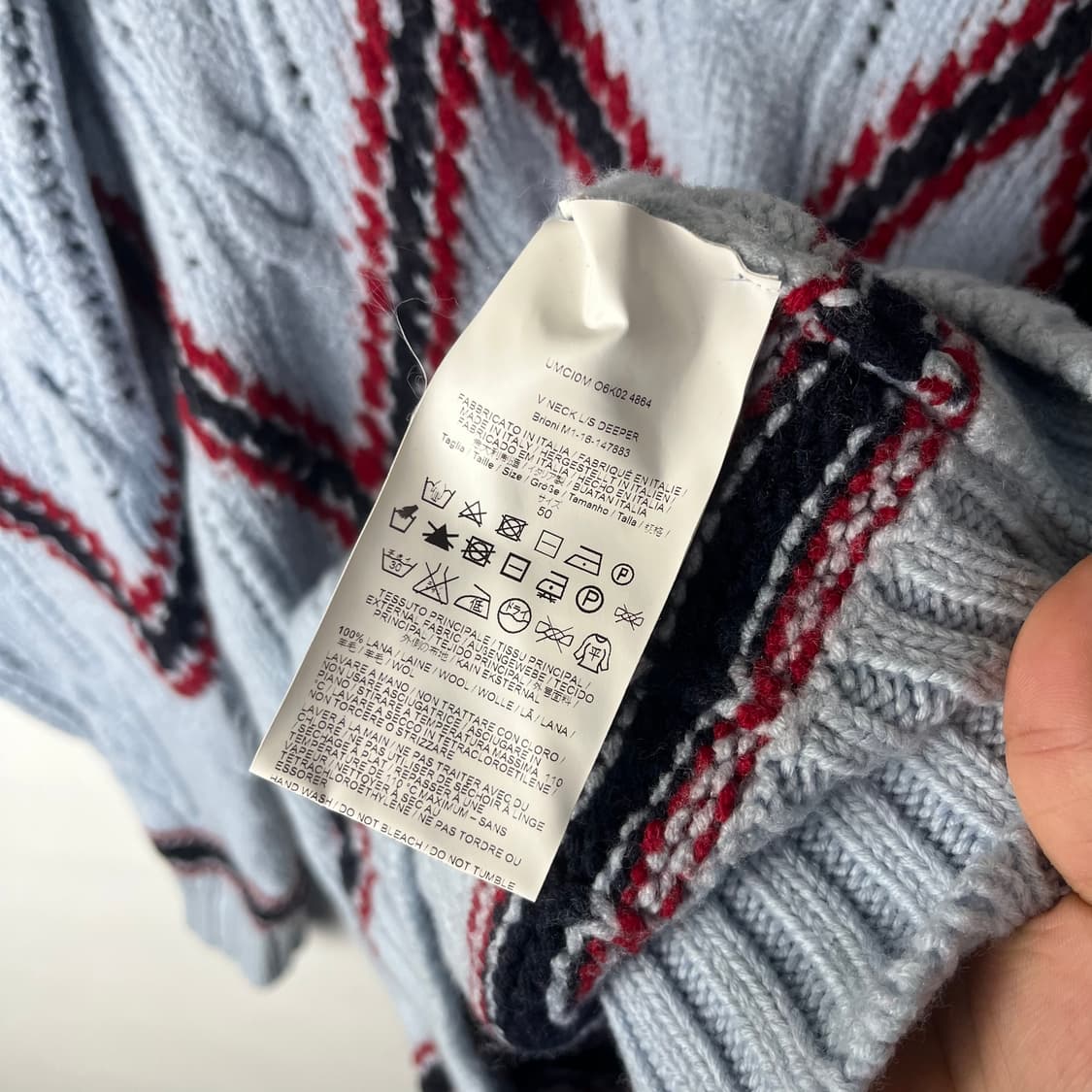 [Brioni] 브리오니 아가일 울 니트 상품이미지5