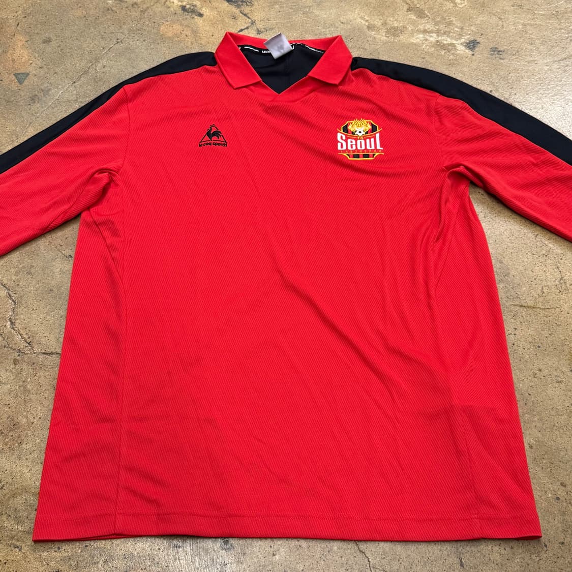 [정품/2XL] 르꼬끄 서울 레드 축구 유니폼 긴팔 b15 상품이미지3