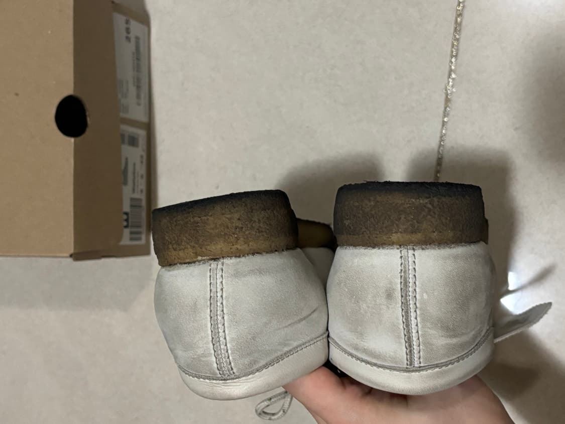 [265] 클락스 왈라비 누벅가죽 화이트   상품이미지4