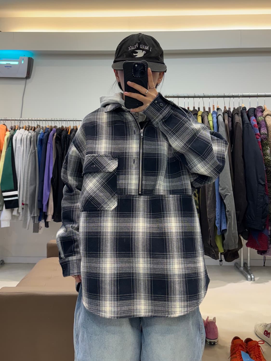 23FW 프릭스스토어 레드카멜 반집업 셔츠 상품이미지8