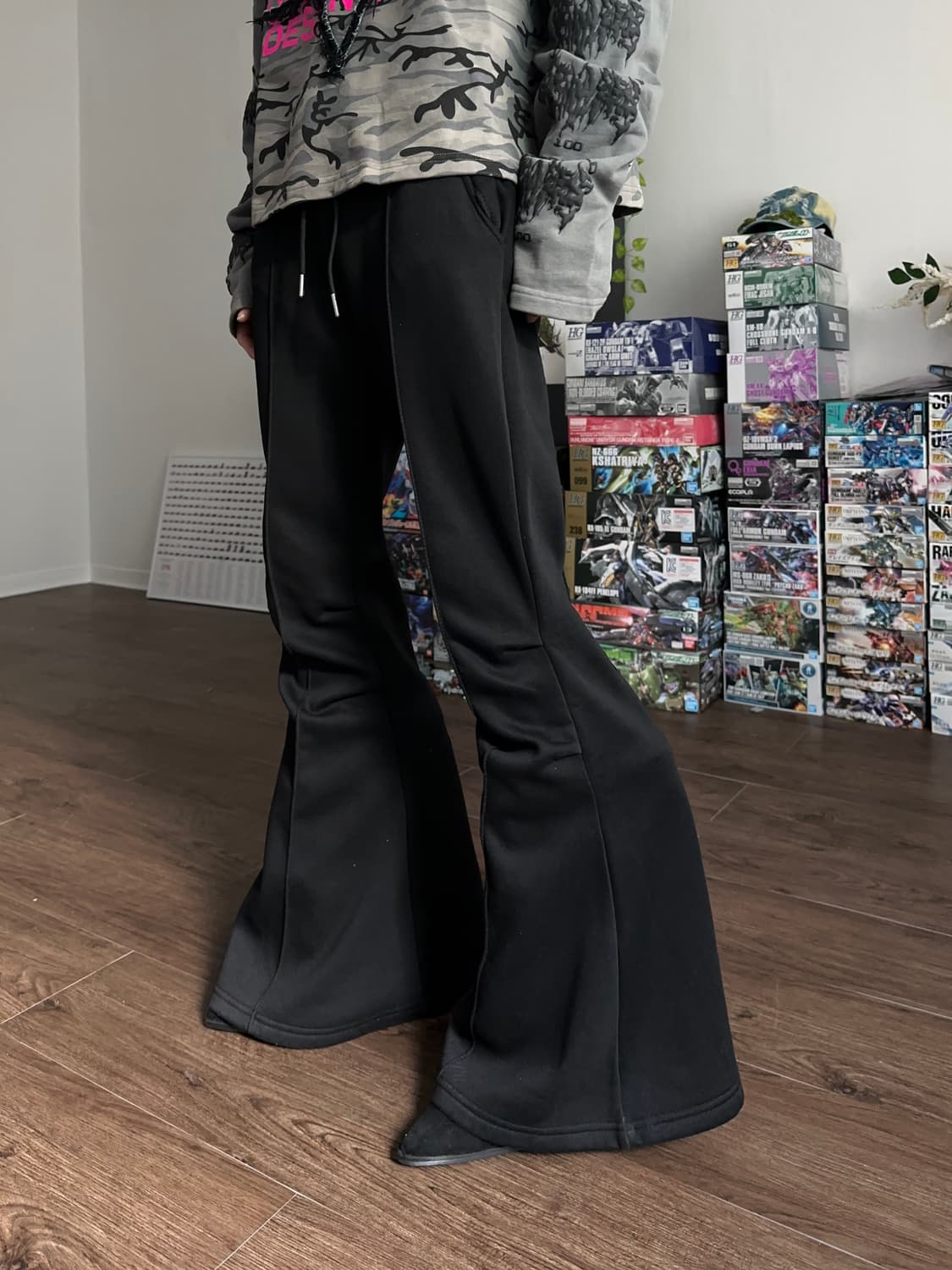 Meimeixuan 머메이드 부츠컷 스웻 팬츠 상품이미지1