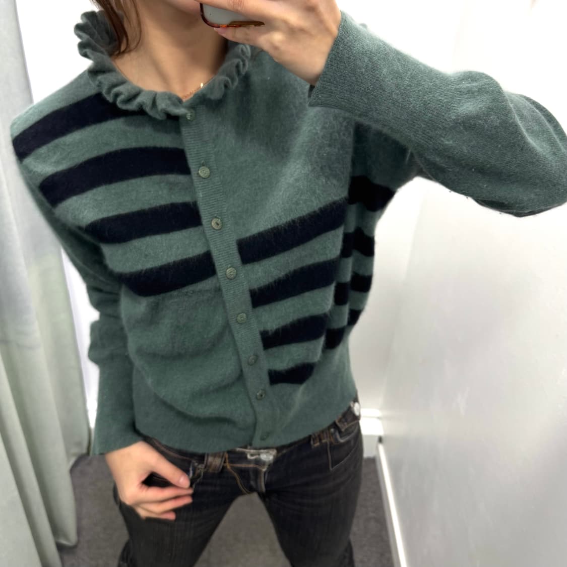 Lapine pallas 그린 모 가디건 상품이미지2