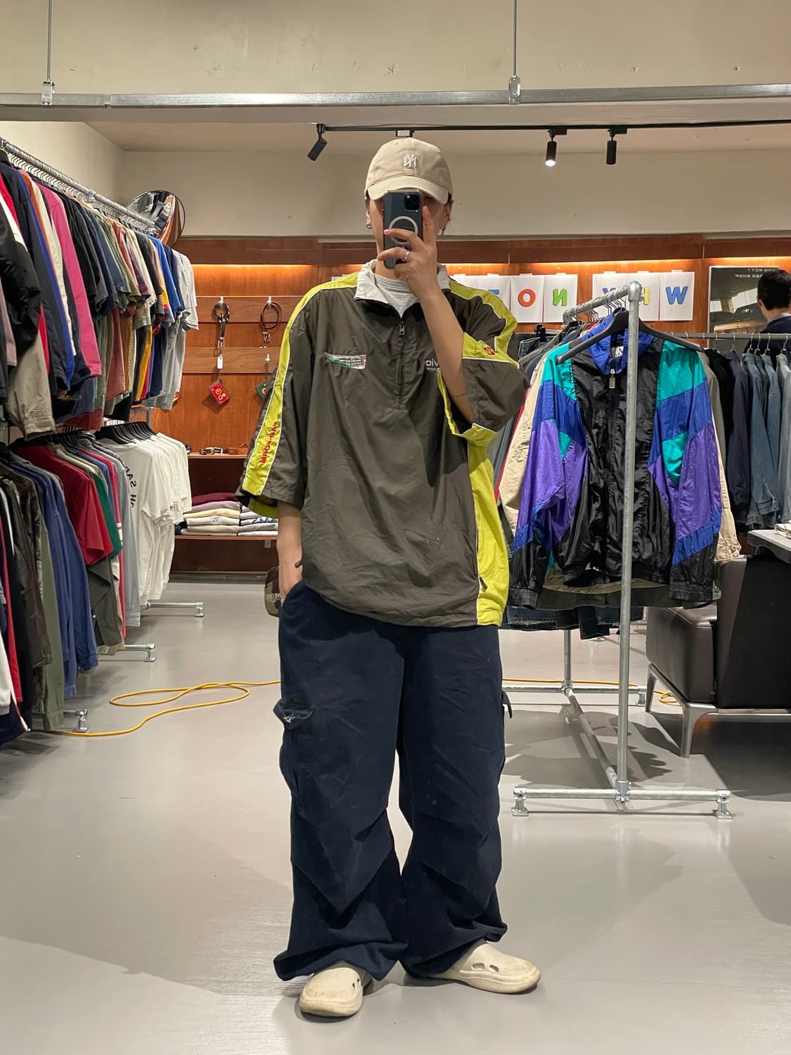 빈티지 하프 반집업 아노락 자켓   상품이미지2