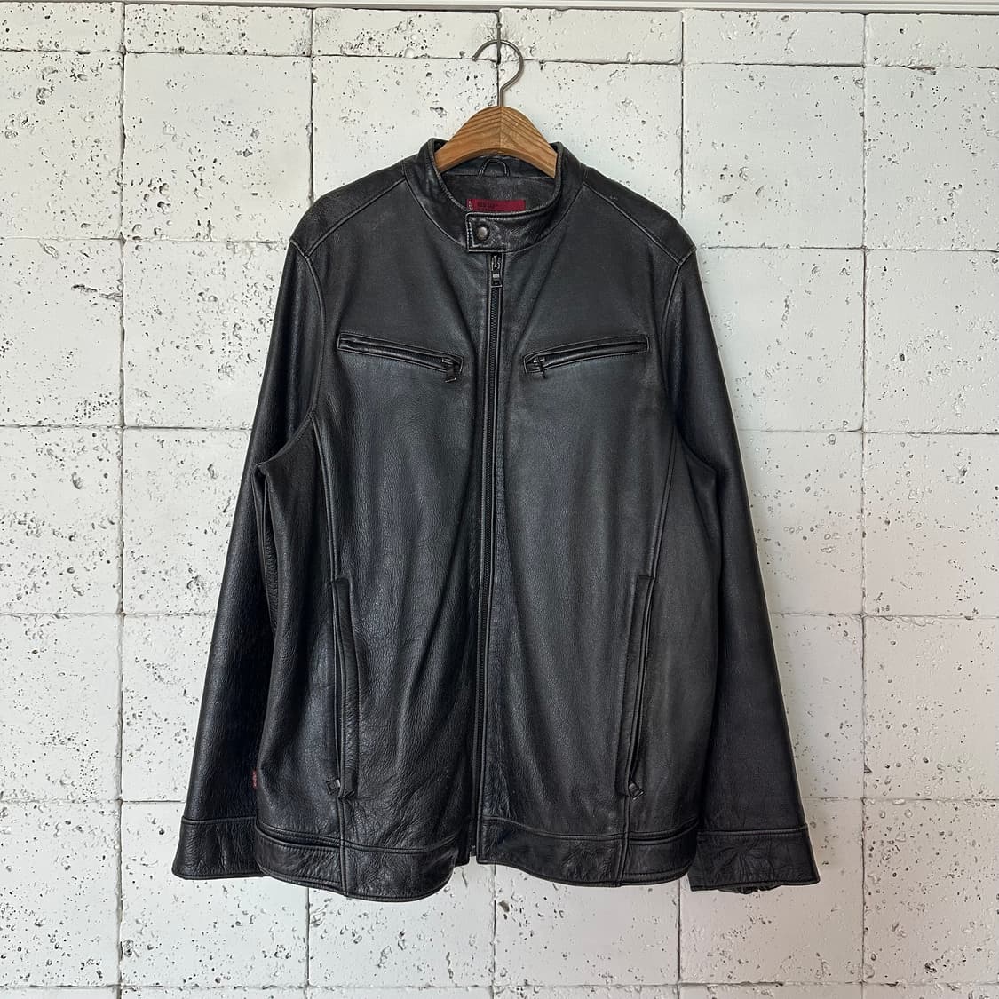 105 리바이스 가죽 자켓 블랙 상품이미지1