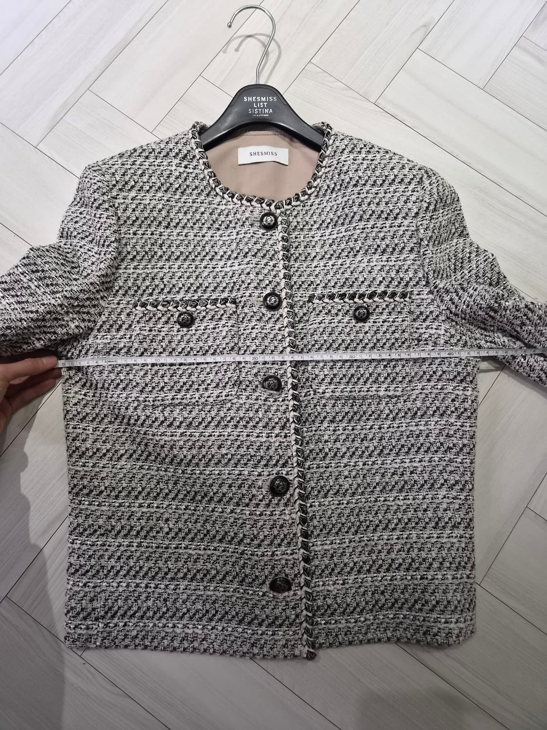 쉬즈미스 트위드 자켓 55사이즈 (1회 착용) 상품이미지4