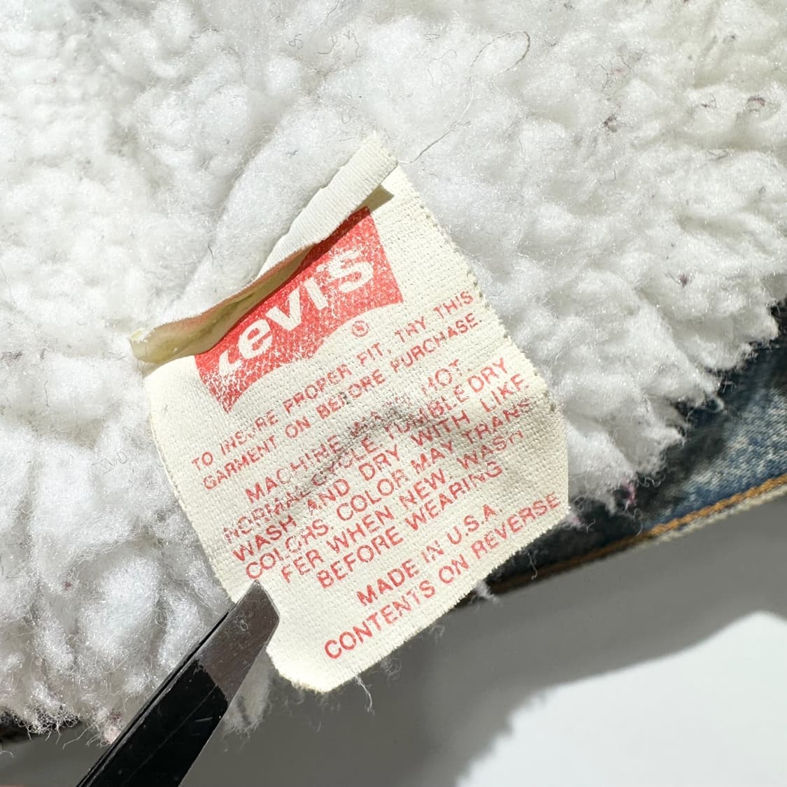 80’s USA 리바이스 쉐르파 데님 트러커 자켓 상품이미지8