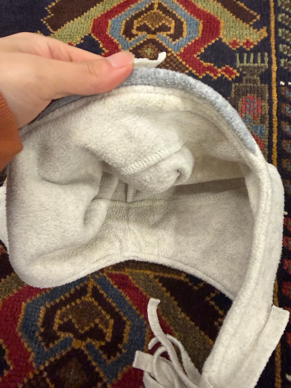 아이보리 플리스 이어플랩 비니 상품이미지3