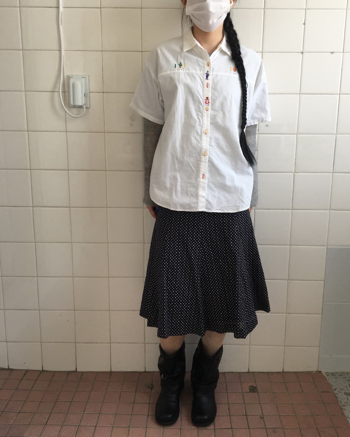 Dot pattern skirt 상품이미지3