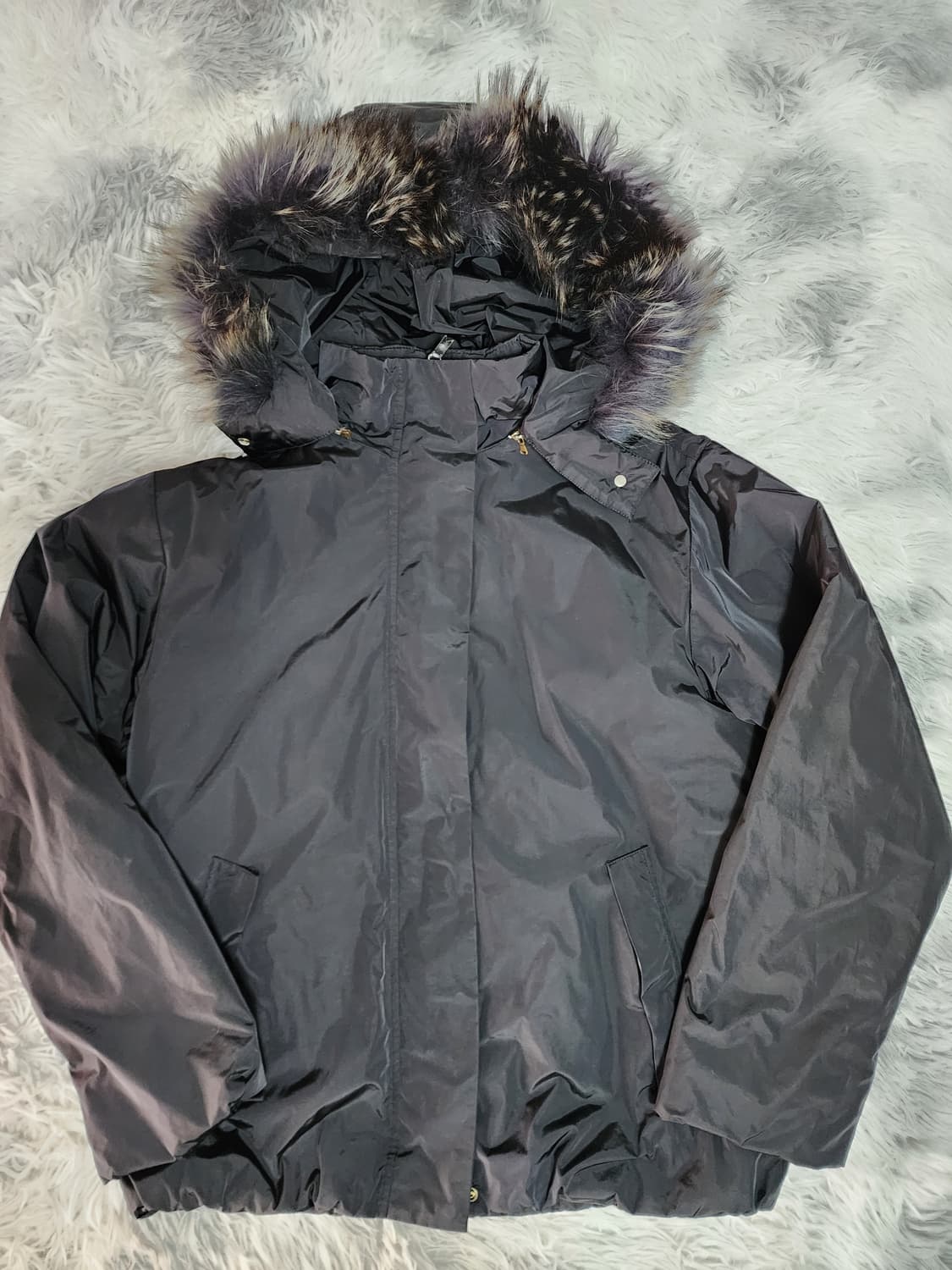 막스마라 후드 퍼 블랙 패딩 점퍼 상품이미지1