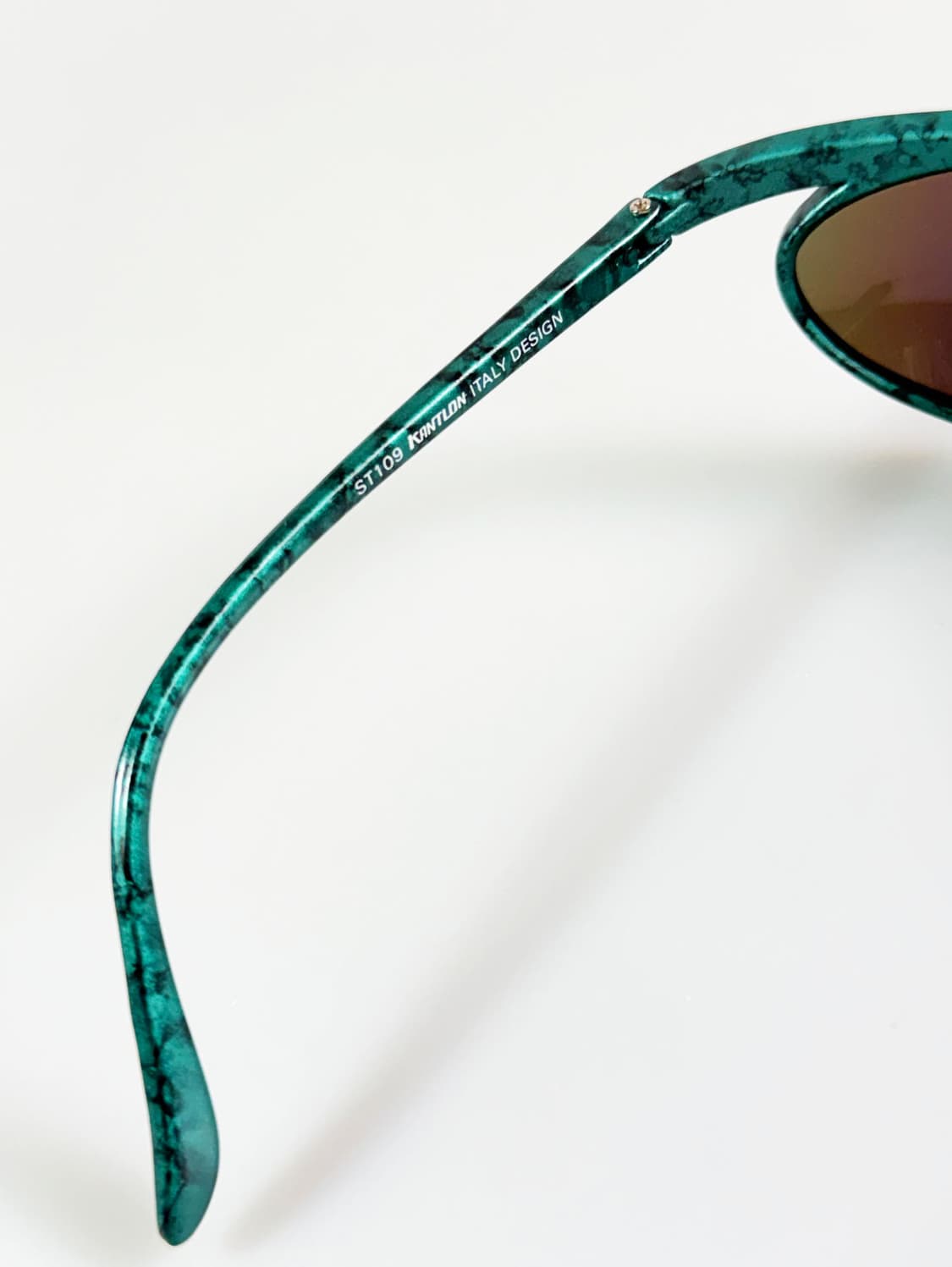 90s KANTLON 그린 마블 랩어라운드 빈티지 선글라스 상품이미지7