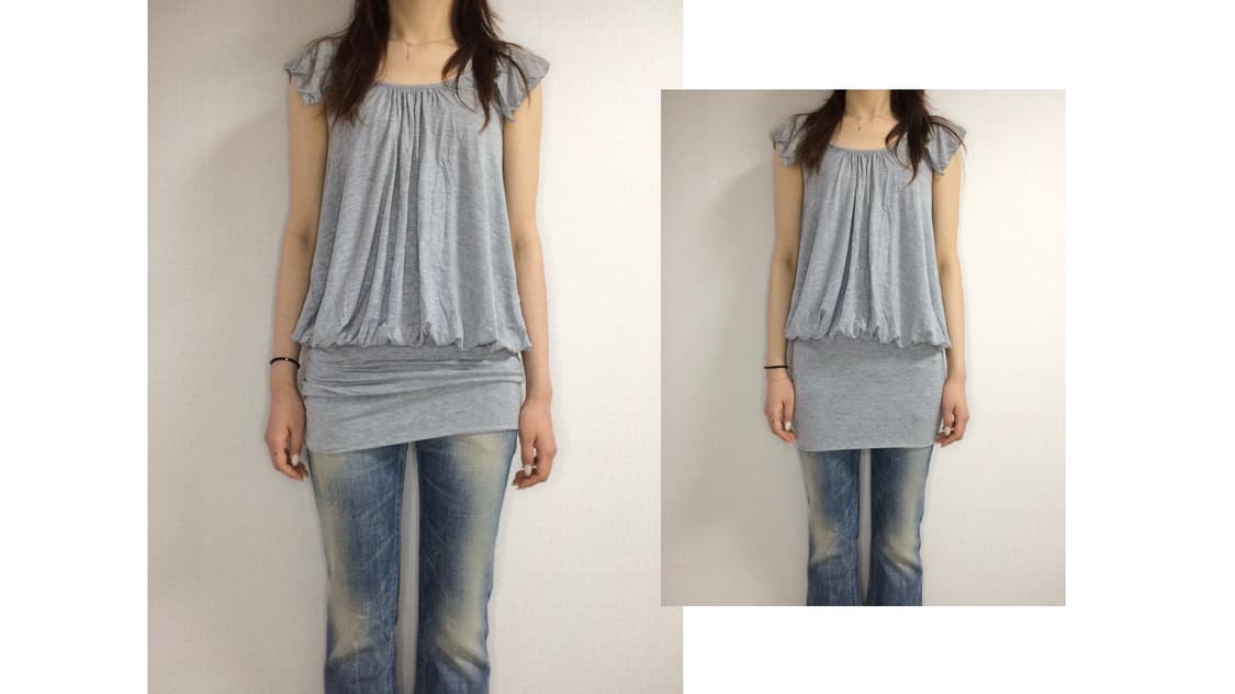 유니클로 x 더블스탠다드 클로징 그레이 튜닉 원피스 상품이미지1