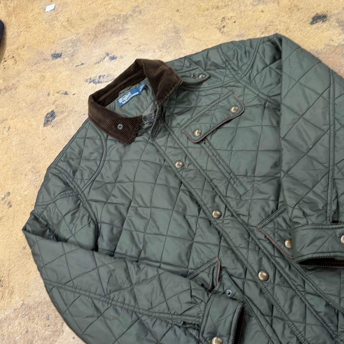 [정품/XL] 폴로 랄프로렌 퀼팅 자켓 카키 b15 상품이미지1
