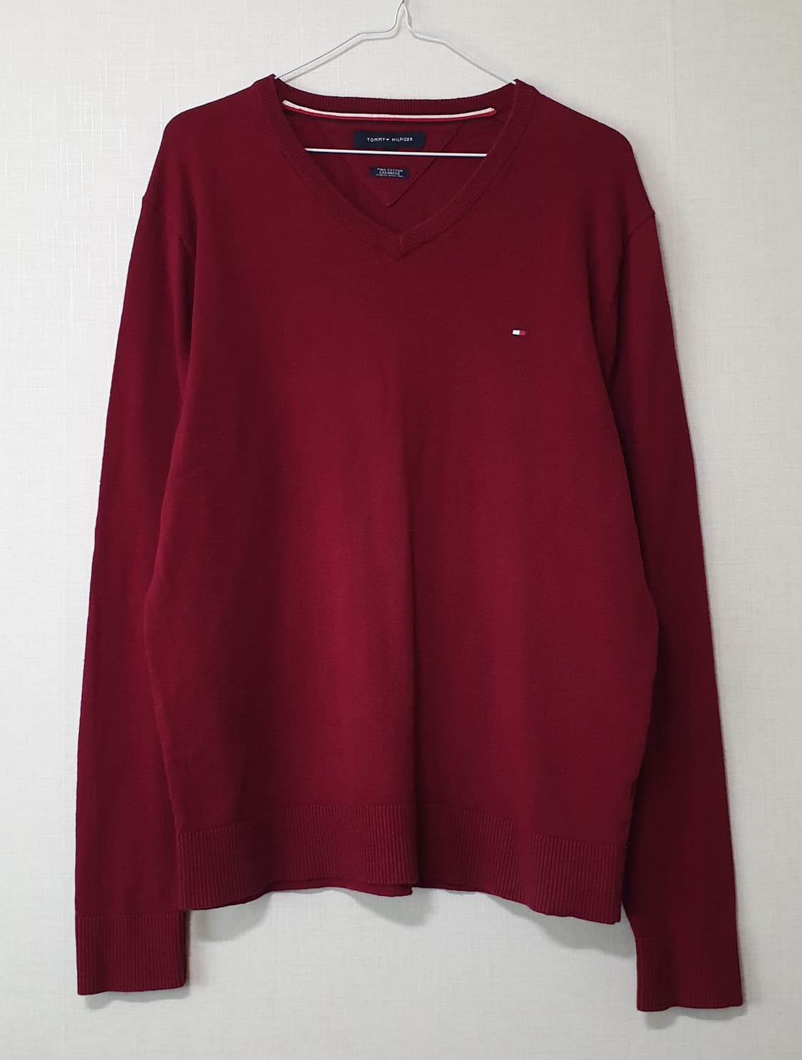 타미힐피거 브이넥 니트티  상품이미지1