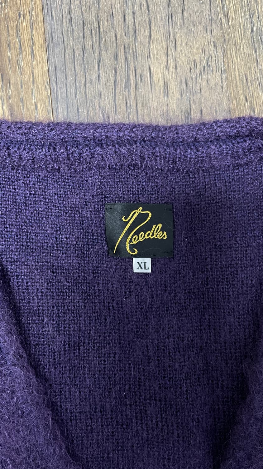 니들스 모헤어 가디건 퍼플 XL 상품이미지3