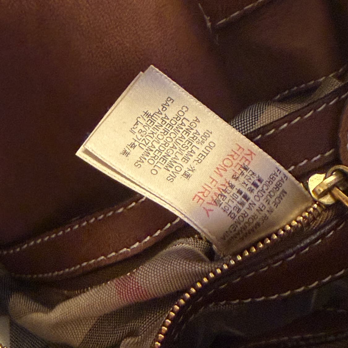 Burberry 빈티지 버버리 램스킨 토트백 상품이미지4