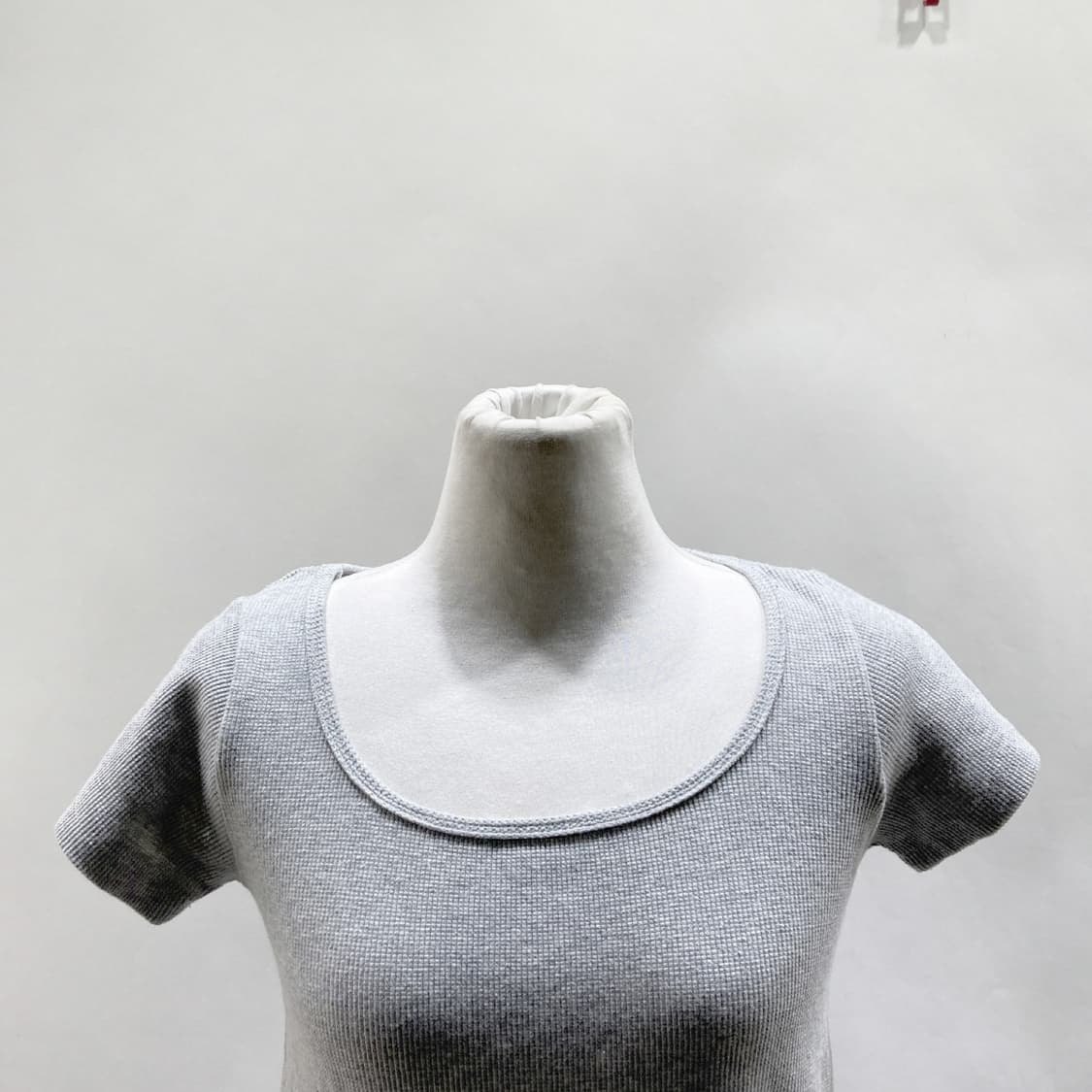 like water 여성 크롭 스퀘어 반팔 그레이 85  상품이미지2