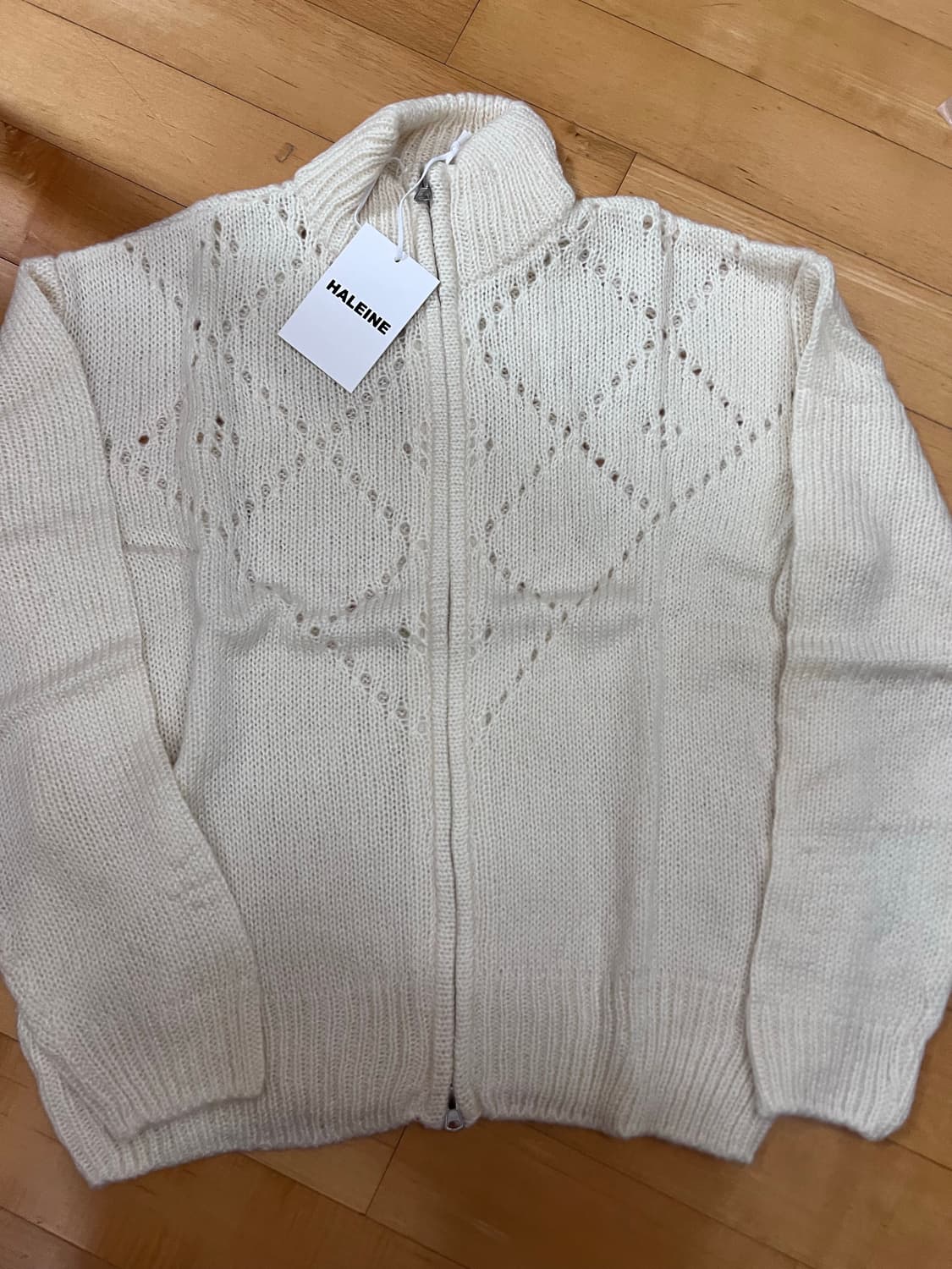 알렌느 니트집업 각각 판매 상품이미지5