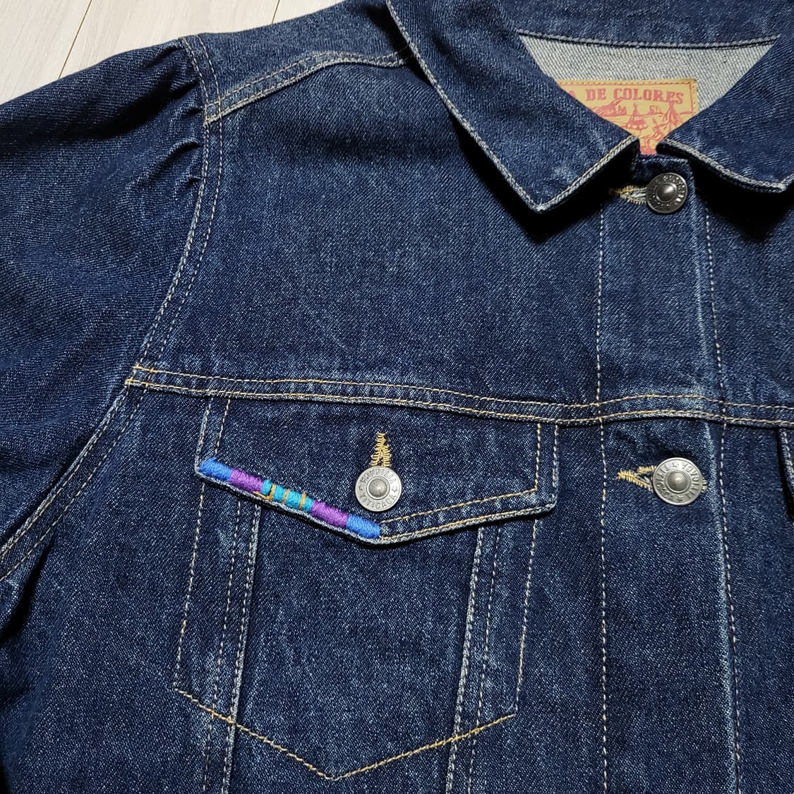 (66) 빈티지 에스닉 치마요 크로셰 자수 데님청자켓 상품이미지10