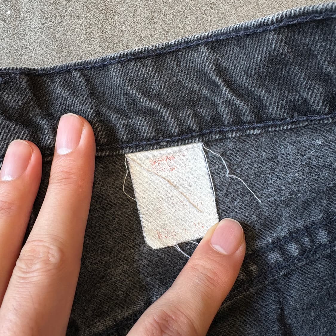 90년대 미국 생산 리바이스 550 데님 오렌지탭 블랙 팬츠 상품이미지4