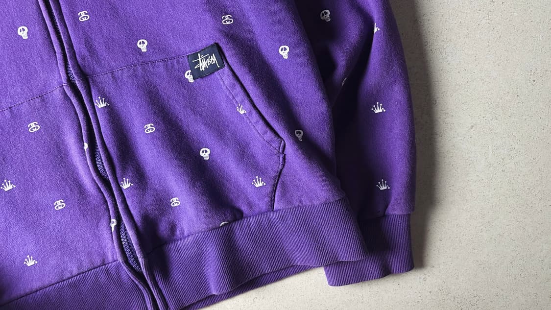 스투시 스컬 후드집업 상품이미지3