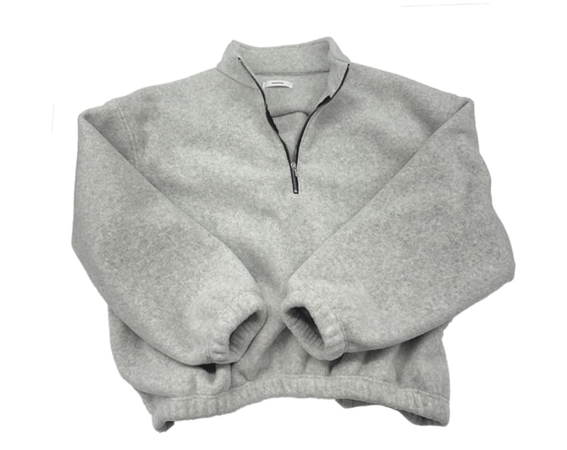 2) 논노드 하프집 플리스 클라우드 화이트 상품이미지1