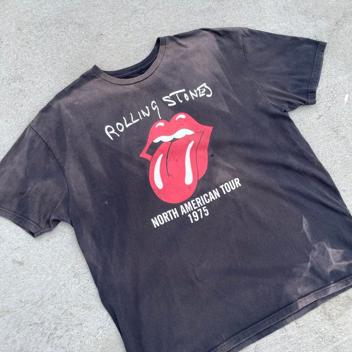 롤링스톤즈 하드 페이드 빈티지 밴드티 반팔 티셔츠 상품이미지2