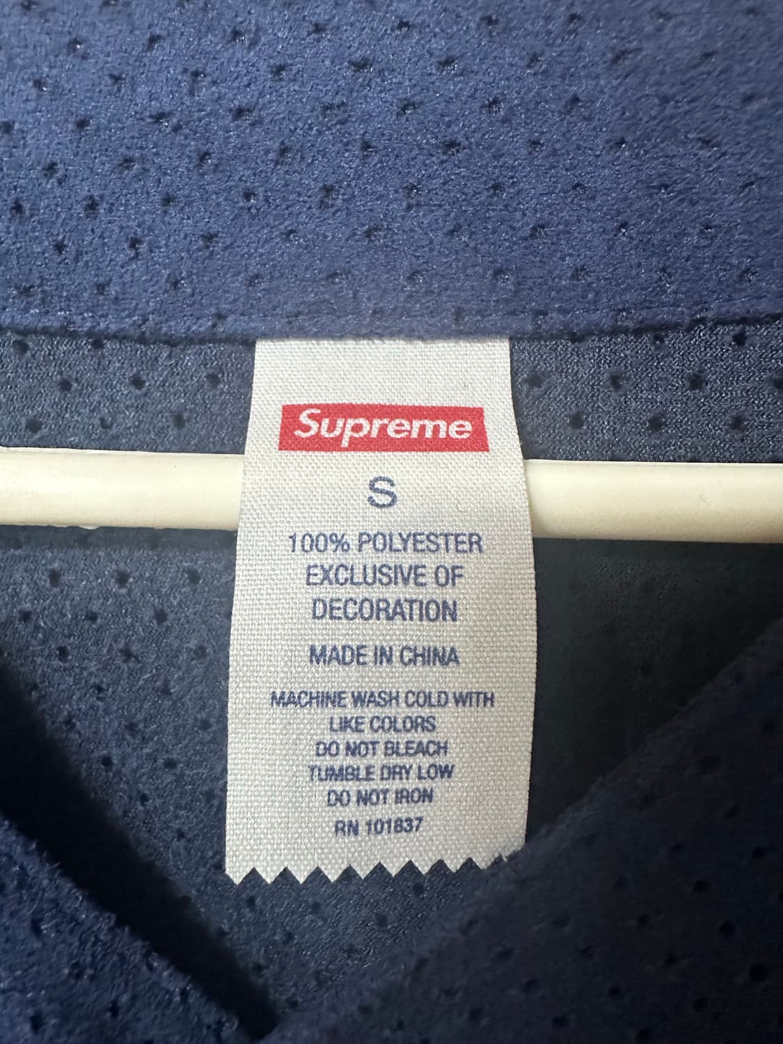 슈프림 울트라스웨이드 베이스볼 저지 네이비 S 상품이미지3