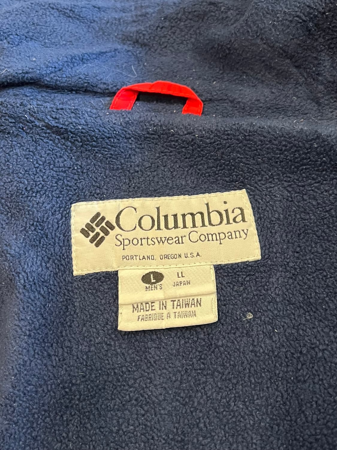90's 올드 콜롬비아 플리스 안감 레드 바람막이 집업 빈티지 자켓 상품이미지8