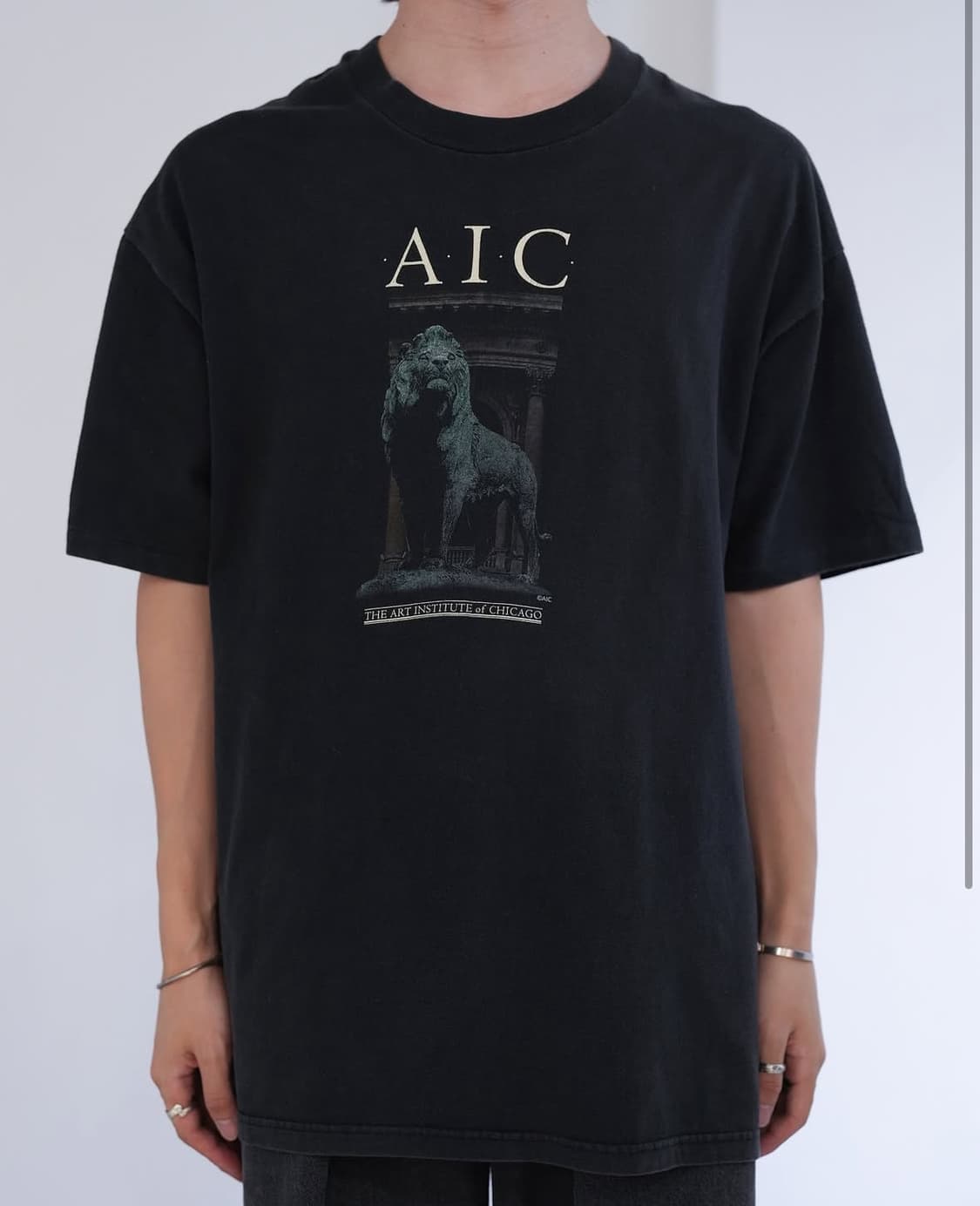 빈티지 90s A.I.C 시카고 미술관 프로모션 티셔츠 L 상품이미지1